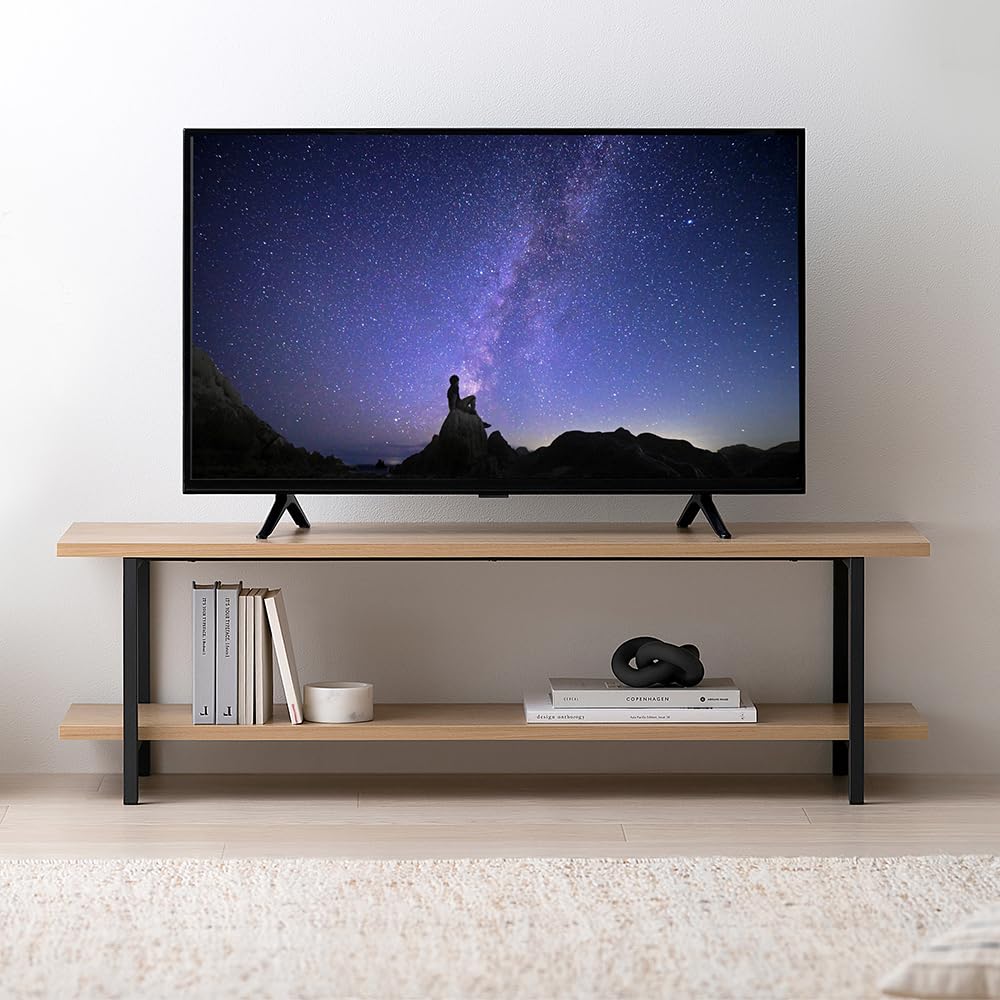 スペパ テレビ台 ローボード おしゃれ 北欧 スリム 収納 AＶボード ナチュラル/ブラック HAB-1000 HIROBIROシリーズ