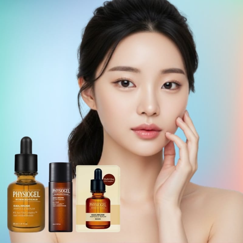 サイエンスーティカルズ デイリミュン アンプルセラム 20ml + グロウエッセンス 20ml + マスクパック 1枚 潤いケア ツヤ肌 セット