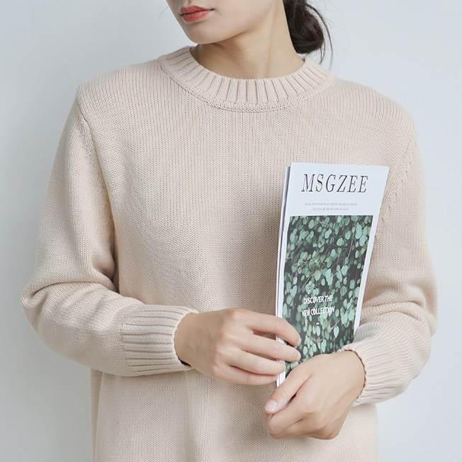 トップス セーター 袖あり 長袖 クルーネック スリット サイドスリット ニット かわいい 大人可愛い シンプル カジュアル 大人 おしゃれ お洒落 レトロ 大人女子 こなれ感 ラフ マニッシュ 個性