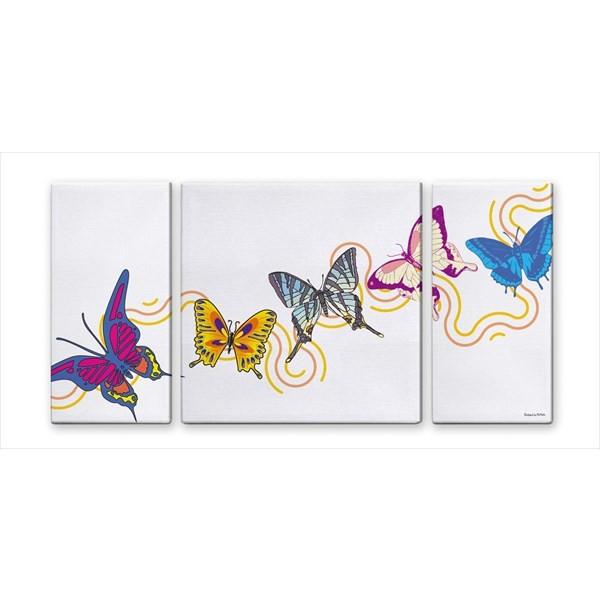 ファブリックパネル アートフレーム おしゃれ ナチュラル 北欧 壁掛け ウォールデコレーション Butterflyバタフライ 1000x500mm