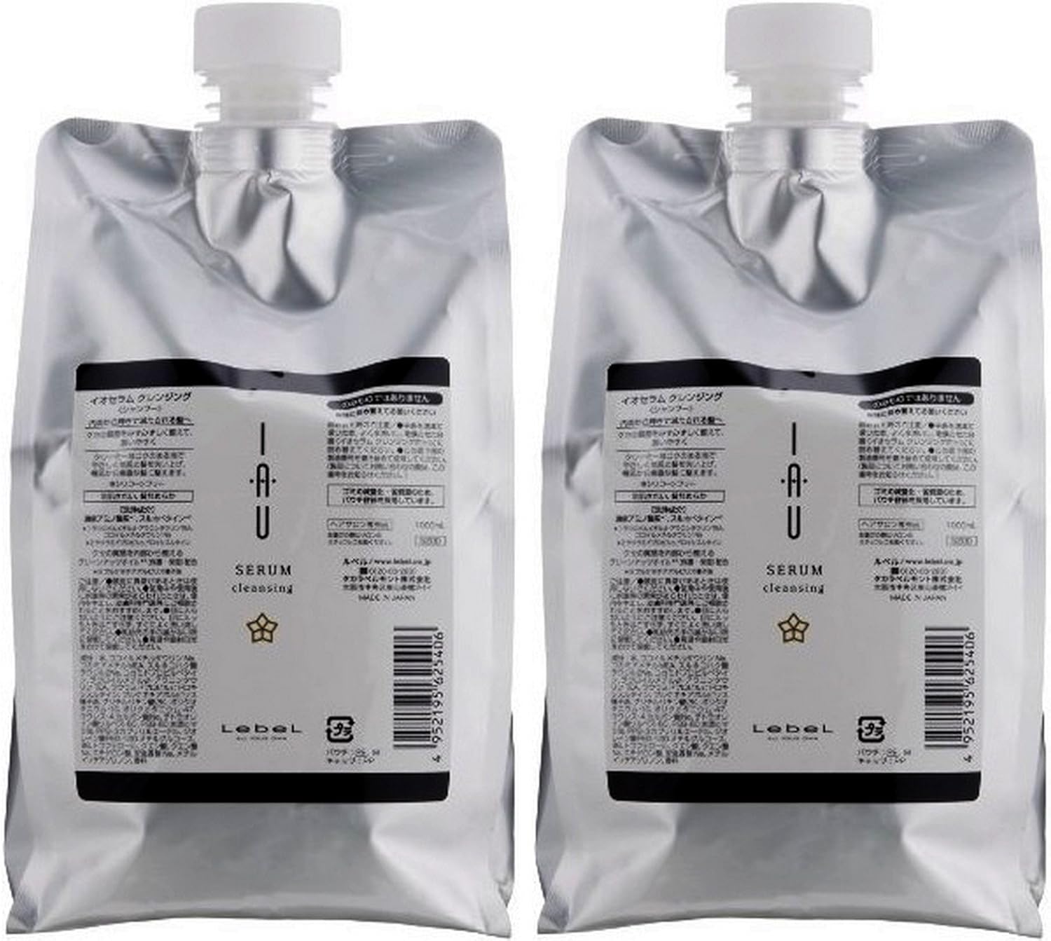 ルベル イオ セラム クレンジング シャンプー 1000mL ×2個セット 詰め替え用 業務用 Lebel iau SERUM