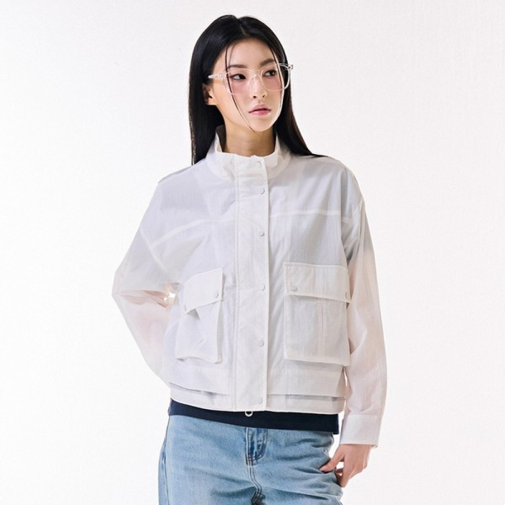 (チェースカルト) 女性用ハイネックアウトポケットジャンパー-dbrg4171C01