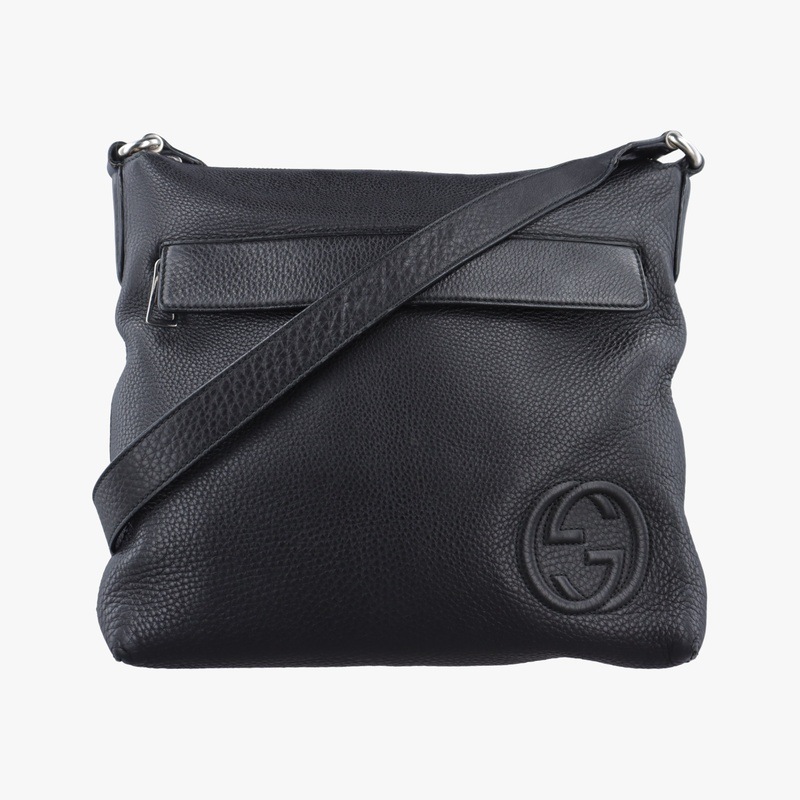 インターロッキングG ソーホー メッセンジャーブラックレザー322059E015019962中古 27,750円