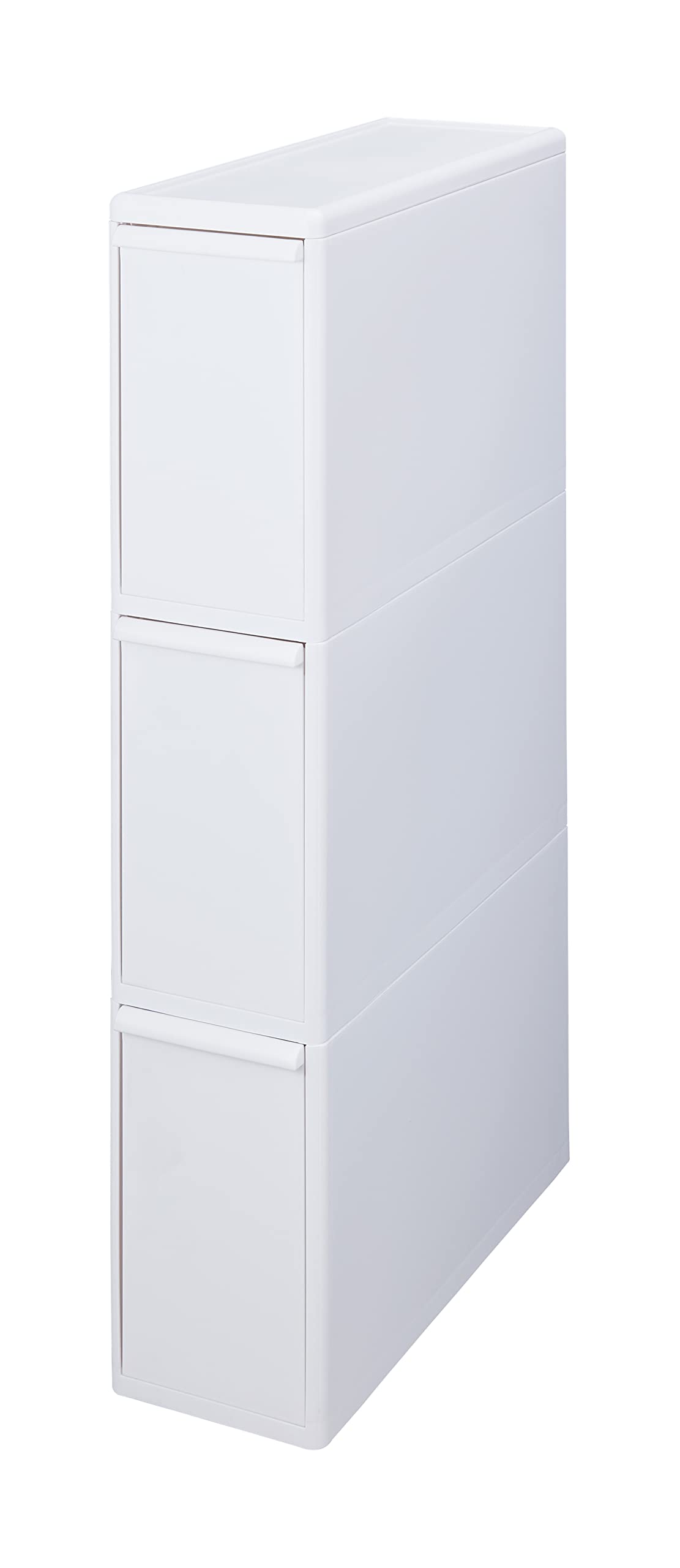 ライクイット (like-it) フタ付きゴミ箱 分別引出しステーションスリム3段 幅17×奥行き46.5×高さ88.1cm ホワイト 約42L 日本製 BS-3 分別ペール 大容量 多分別 ダストボ