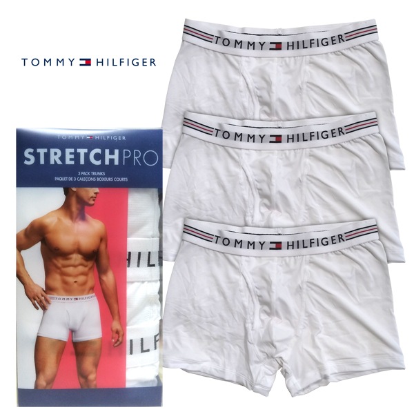 TOMMY HILFIGER トミー フィルフィガー メンズ ボクサーパンツ ホワイト 3枚入