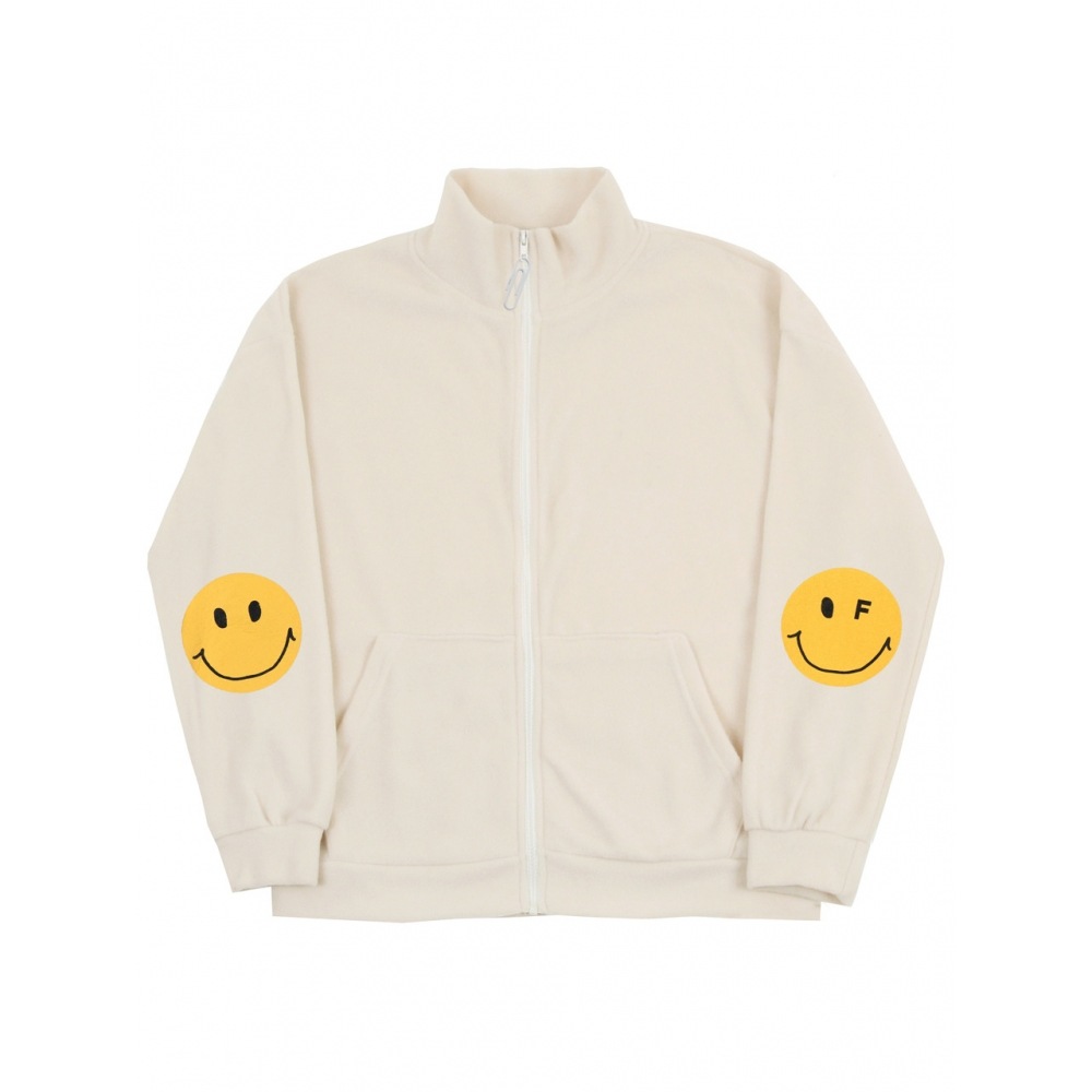 GRAVER エルボードットフリース集業ジャケットアイボリー