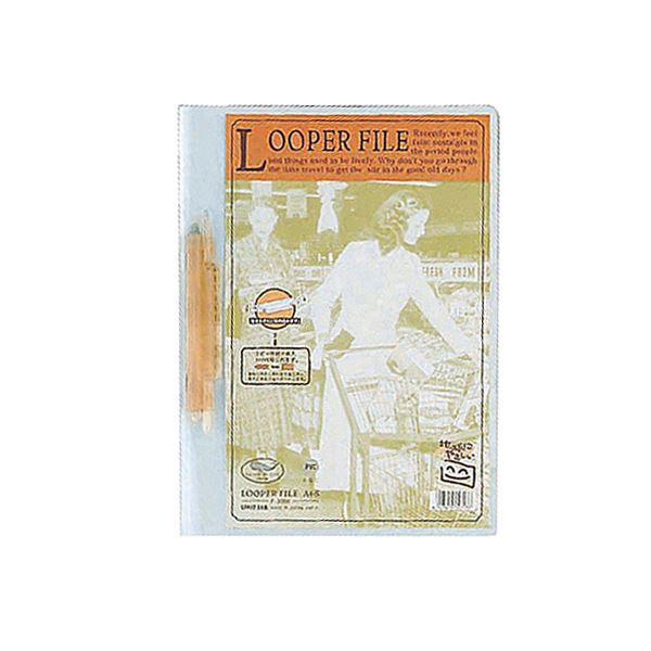 (まとめ) リヒトラブ ルーパーファイル A4タテ2穴 100枚収容 赤 F-3006 1セット(25冊) (×10セット)