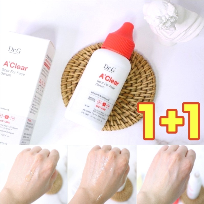[1+1]エイクリア スポットフォーフェイスセラム 45ml 顔トラブル集中ケア 低刺激テスト済み 韓国コスメ 彼女 ギフト 弱酸性フォーミュラ