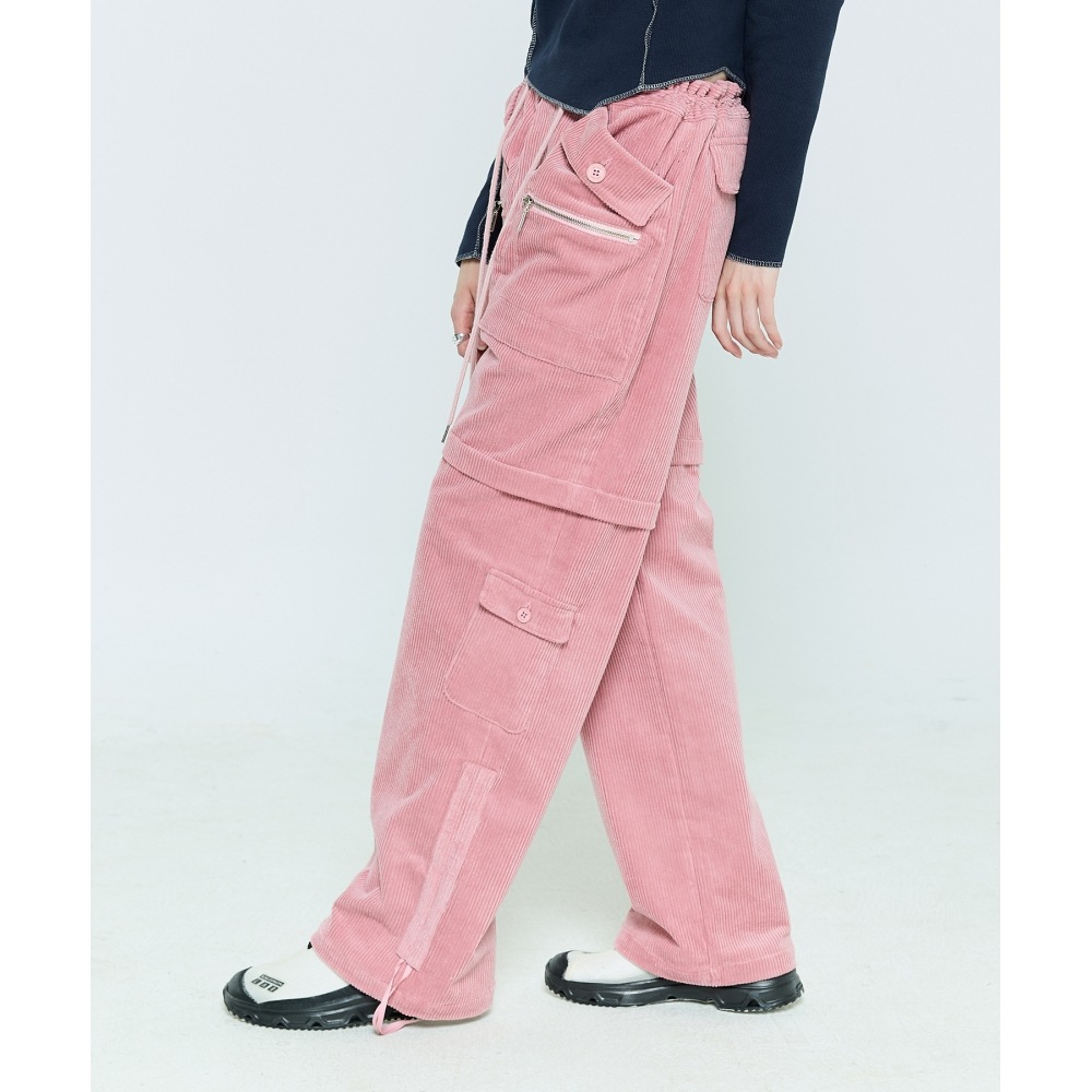 LARTIGENT L6 コーデュロイポケットパンツ(ピンク)
