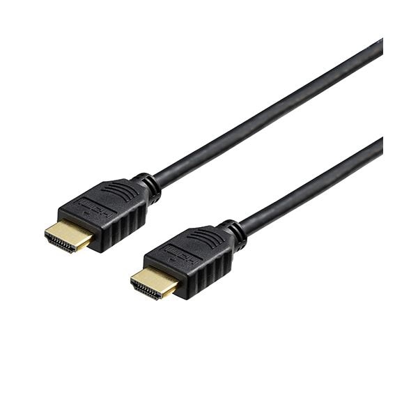 (まとめ)バッファロー イーサネット対応 HIGHSPEED HDMIケーブル ベーシックモデル ブラック 5.0m BSHD2N50BK 1本(×2セット)