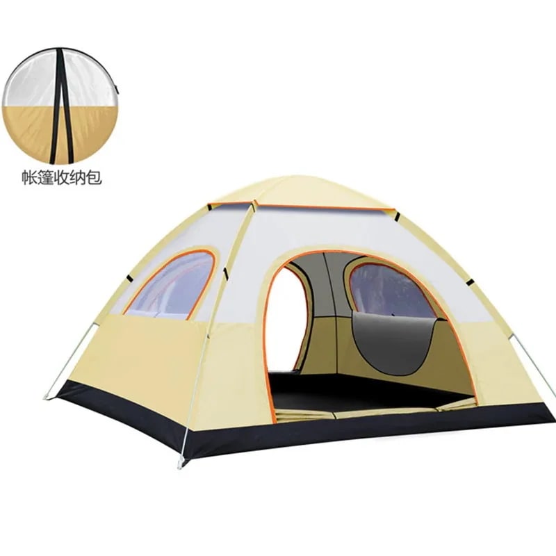新金四用アウトドア防水テント大きいサイズ3-4人用0cm*0cm*135cm折りたたみ可能ポータブル簡単に開く投げたらすぐにテントを張収納するこうえん野外カジュアルキャンプるKYHWZP