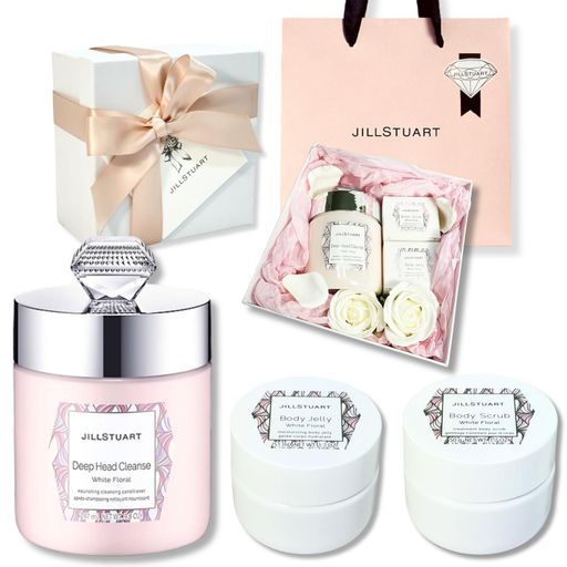 【国内正規品・ラッピング済み】JILL STUART ジルスチュアート ディープ ヘッドクレンズ ホワイトフローラル ボディケア &クリーム ギフトセット クリスマスコフレ 2024 クリスマスプレゼ