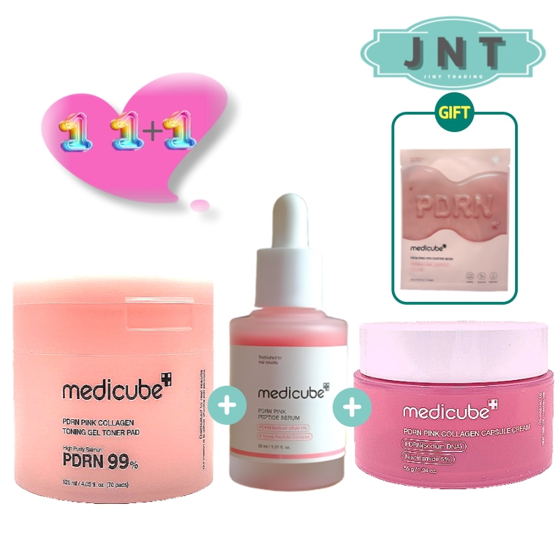 [セット] [1+1+1]PDRN ピンク コラーゲン トーニング ジェル トナーパッド120ml+PDRN ピンク ペプチド セラム30ml+PDRN ピンク コラーゲン カプセル クリーム55g 7,718円