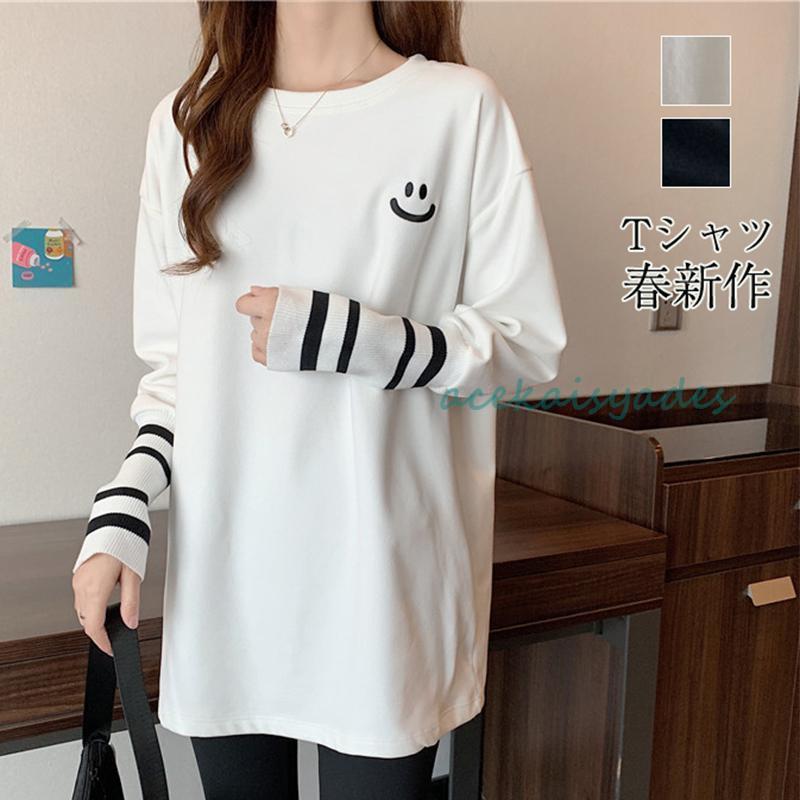 【2025新作SALE】カットソーレディース tシャツロングTシャツ スウェット 長袖 JP 大きいサイズ ルームウェア トレーナー 部屋着