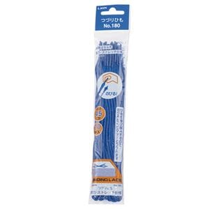 (まとめ) ライオン事務器 つづりひも 450mm 青 セル先 PP糸ニット丸編 No.180 1パック(20本) (×30セット)