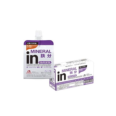 他サイト： inゼリー マルチミネラル グレープ味 (180g×6個) 栄養補助ゼリー 不足しがちなミネラル配合 10秒チャージ 5種類のミネラル 鉄分 カルシウム 亜鉛 銅 マグネシウム 栄養機能食品(鉄・カルの商品画像