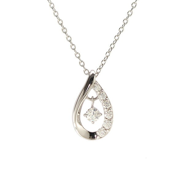 正規紙袋＆箱付 ネックレス ペンダント レディース しずくモチーフ プレゼント アクセサリー ジュエリー