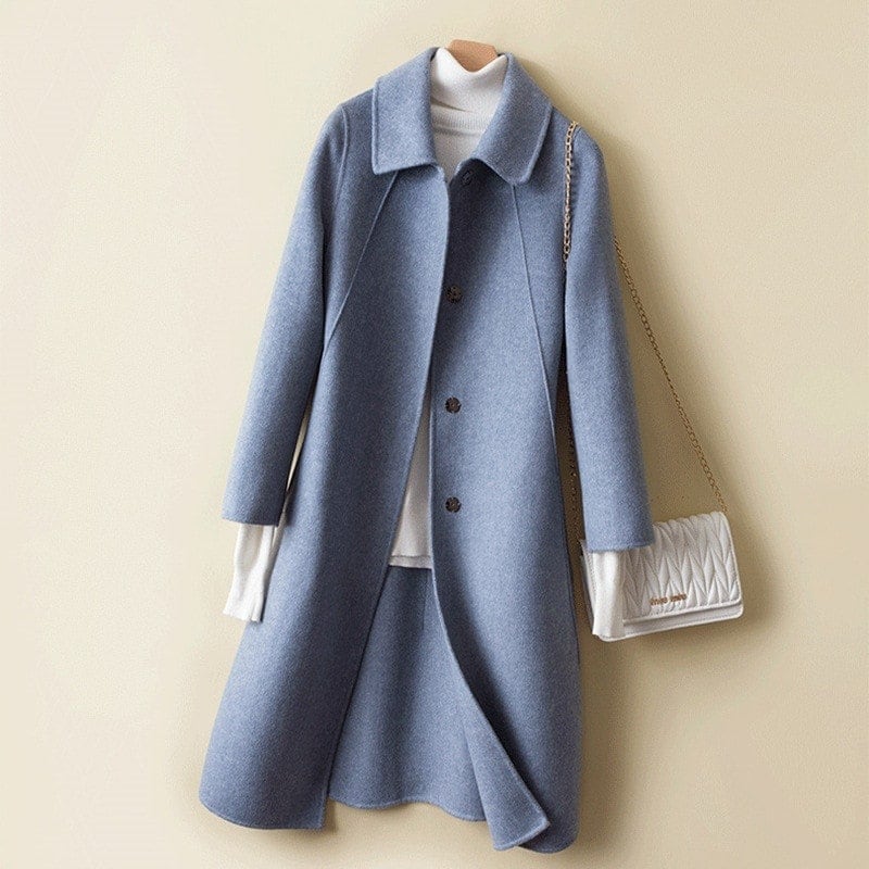 メガ割 チェスターコート レディース アウターウエア ラシャコート ウール混 ミディアム丈 上品 無地コート 着痩せ ジャケット 防風 防寒 韓国風 kanxia2418043