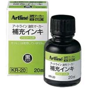 （まとめ）シヤチハタ アートライン補充インキ KR-20 黒(×30セット)