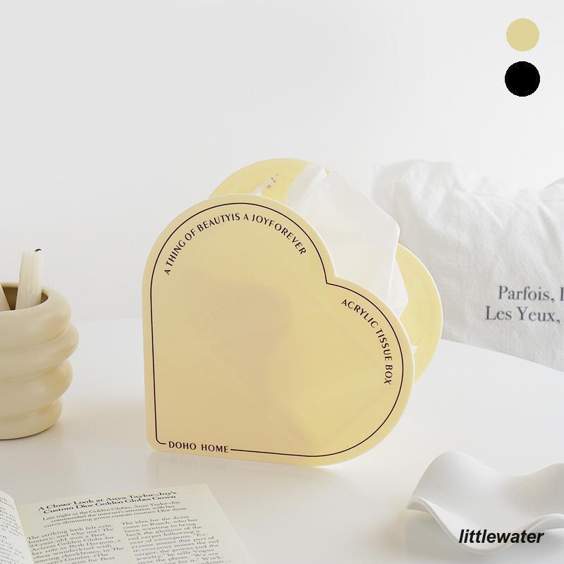 ハート型 ティッシュボックス ティッシュケース アクリル おしゃれ かわいい 韓国インテリア 韓国雑貨