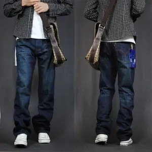 メンズデニムパンツ ロング丈 シンプル 大人 カジュアル リラックス ベーシック オールシーズン 合わせやすい 日常着