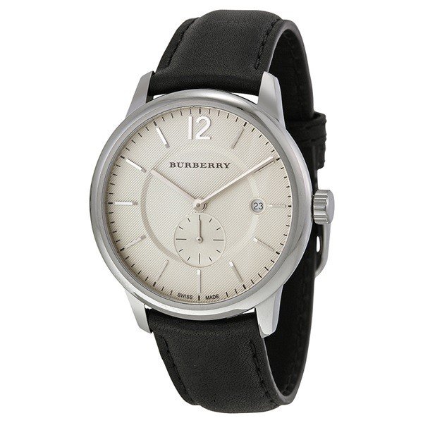訳あり 箱なし 付属品なし バーバリー メンズ The Classic Round クラシックラウンド 40mm ブラック レザー BU10000 ビジネス 男性 誕生日ギフト ポイント消化