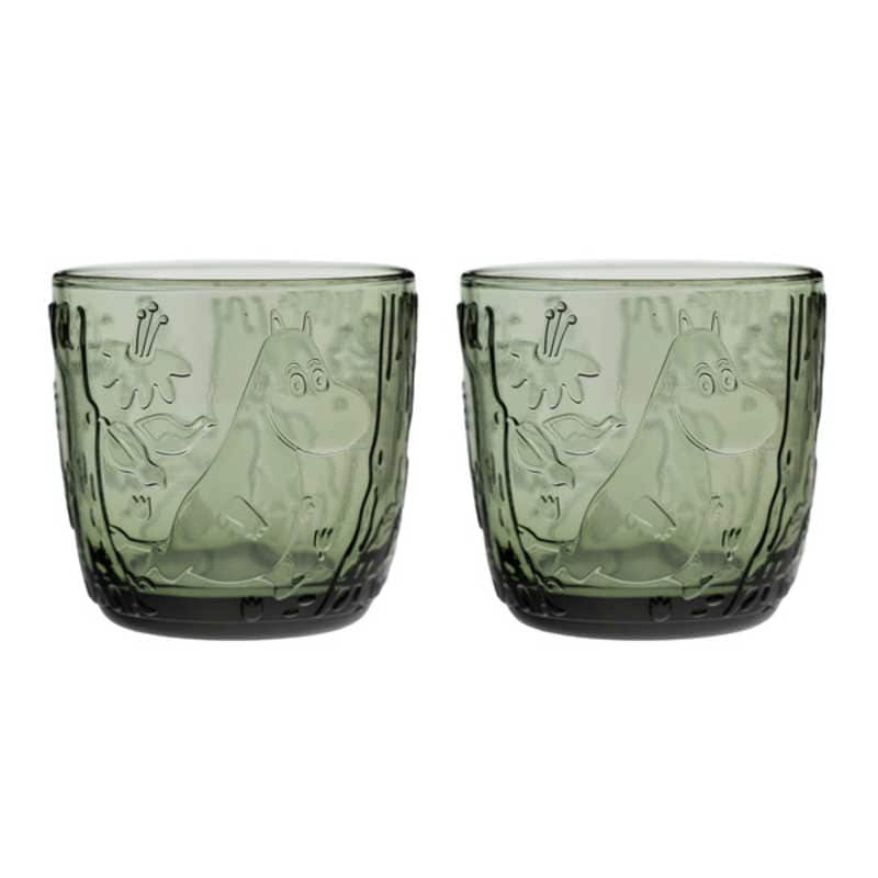 MOOMINARABIA　タンブラー グラス コップ 約280ml ペアセット (2個入り) グラスウェアコレクション パイングリーン ［正規品］　1070868