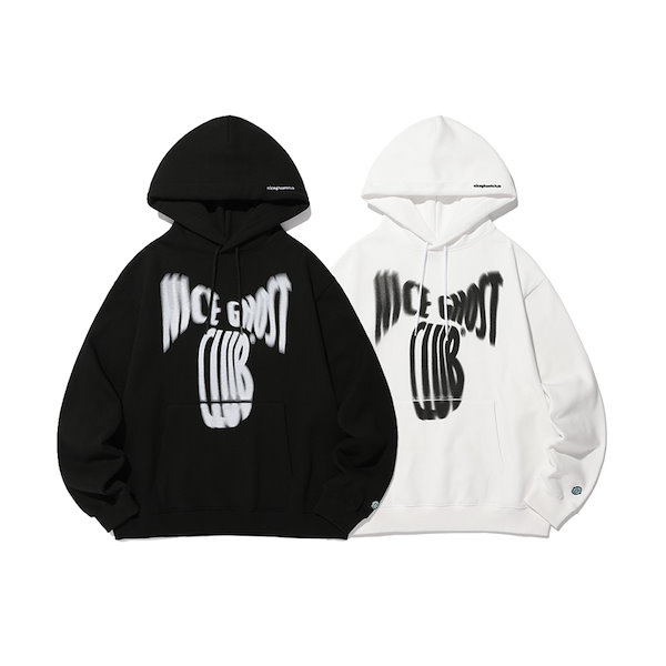 さらに100円引き◆NICE GHOST CLUB◆SCREAM LOGO HOODIE gummy bear & logo hoodie[black] - niceghostclub