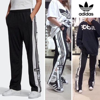 ADIDAS Originalsサイド ロゴ スナップ ワイドパンツAdibreak Pantsアディブレイク レディーズパンツ