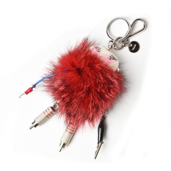 キーリング/キーホルダー PRADA キートリック nancy/ロボット/TRICK ROBOT レッドマルチ