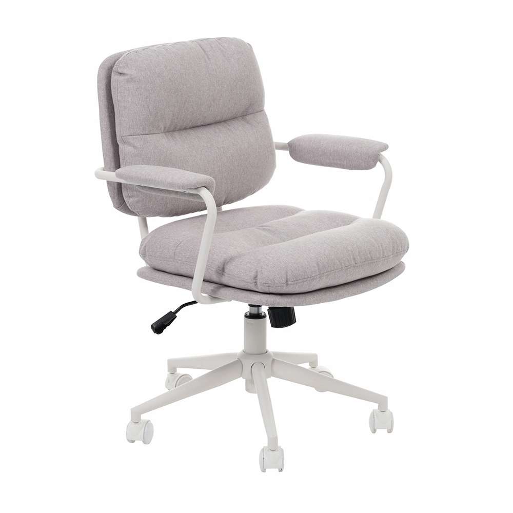 【ファブリック】グレー デスクチェア 在宅ワーク オフィスチェア おしゃれ 3Dソフトパッド　極上の座り心地　360回転 椅子 肘付 チェア 学習 かわいい シンプル 疲れにくい 北欧 回転 テレワ 8,904円