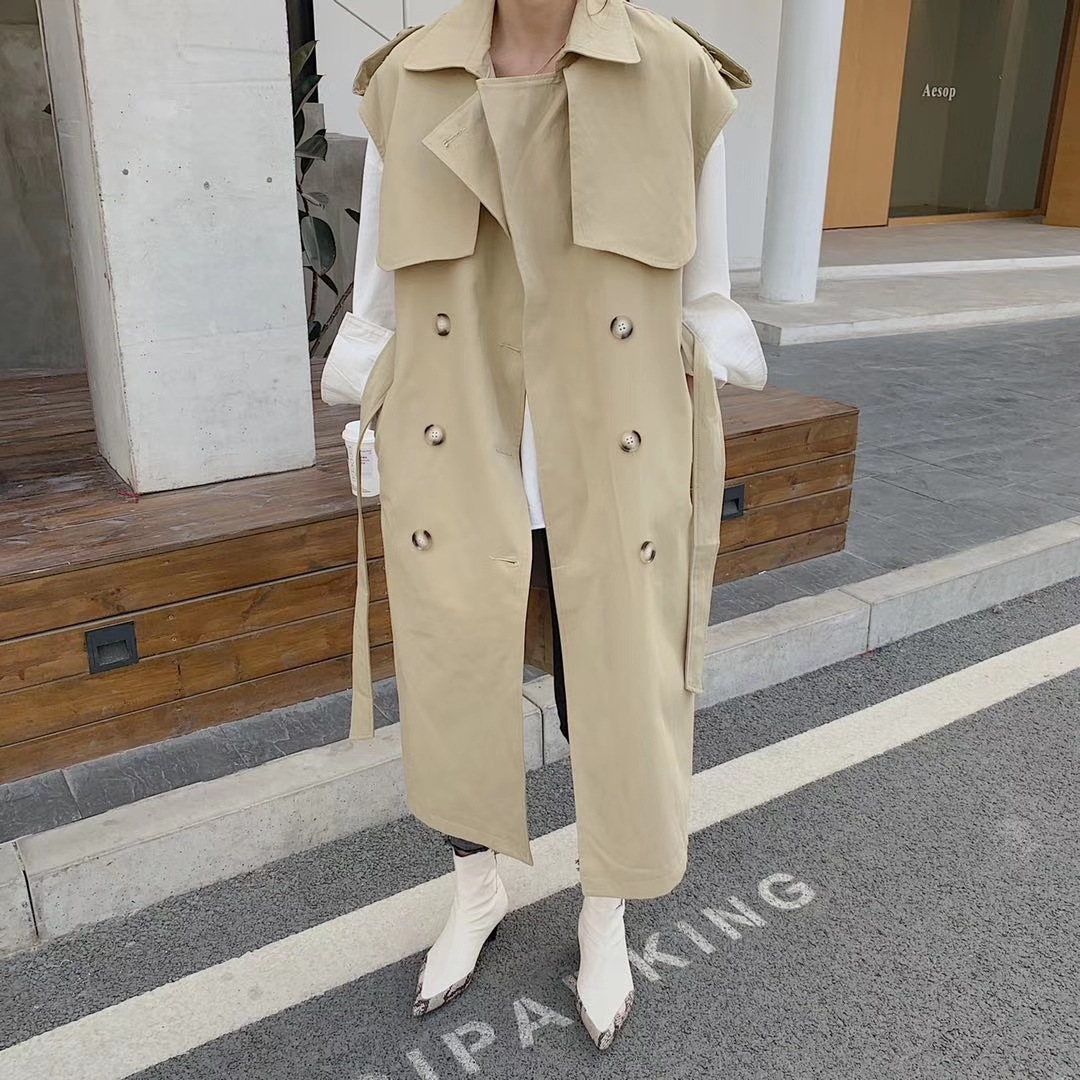 【大人気】大きいサイズ有 トレンチジレ ジャケット アウター ベスト ジレ トレンチコート トレンド チョッキ ノースリーブ カジュアル レディース 可愛い カジュアル オフィスコーデ. ママコーデ 6,783円