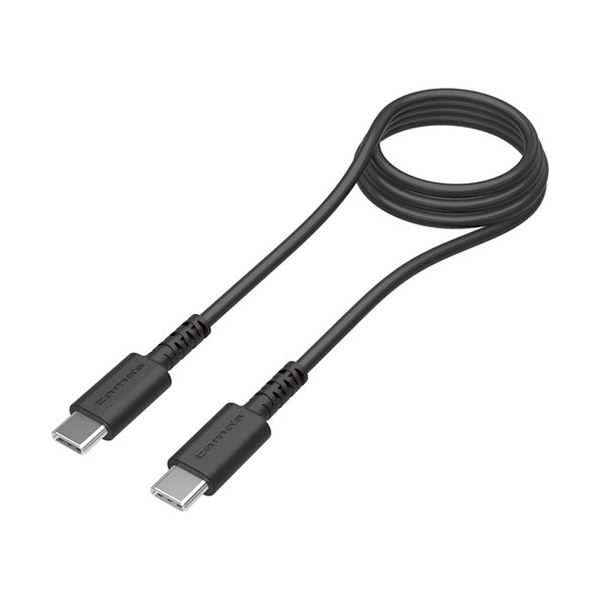 （まとめ） 多摩電子工業USB2.0 Type-C／Type-Cケーブル ブラック 1.0m TH265CC10K 1本 (×5セット)