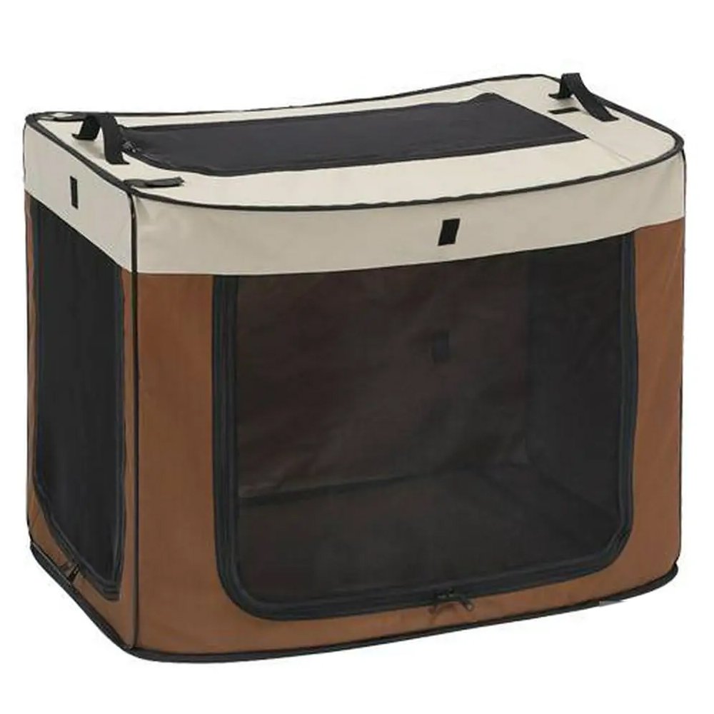 どこでもワンタッチケージ　Ｍ　ブラウン　ＤＰ－６８３　犬　猫　クレート　ケージ　ゲージ　サークル　折りたたみ　ＣＲＣ40―67―15―05―00