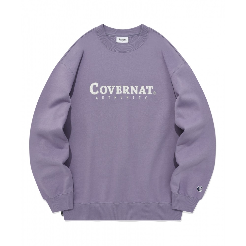 COVERNAT アセンティック ロゴ マンツーマン ラベンダー