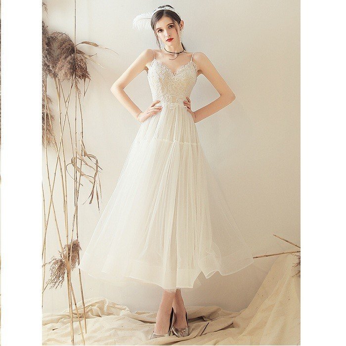 ミニドレス ミモレ丈ドレス ウェディグドレス 二次会 花嫁 パーティドレス 結婚式 白 ワンピース 演奏会 大きいサイズ ドレス 発表会 前撮り