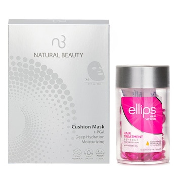 Ellips エリップス - ヘアビタミンオイル - ヘアトリートメント 50capsules x1ml X ナチュラル ビューティ - r-PGA ディープ ハイドレーション 保湿 クッション マス