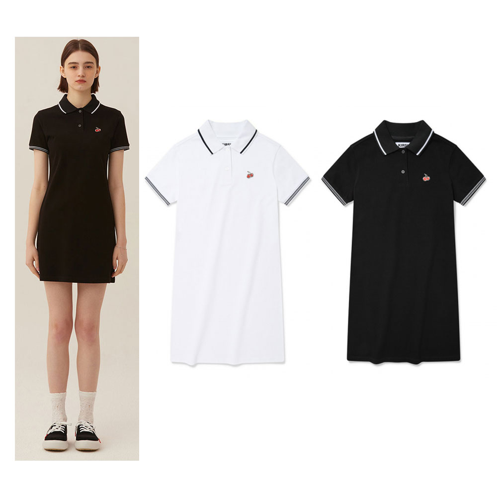 【楽天スーパーセール】 キルシーSMALL 韓国の人気商品 DRESS/着用, PK CHERRY 半袖シャツ Color:white