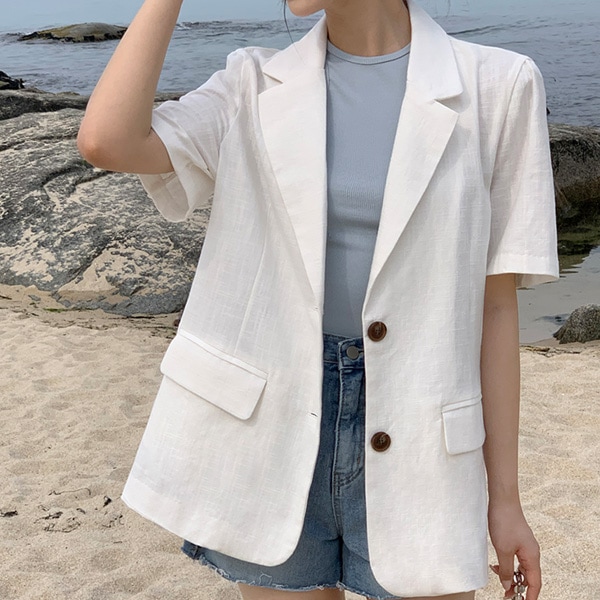 リネン半袖ジャケット jk2903 5,984円