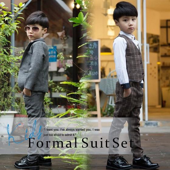 【SNS大人気】子供 入学式 男の子 キッズ おしゃれ 子供 卒園式 ジャケット ベスト パンツ 3点セット 2024