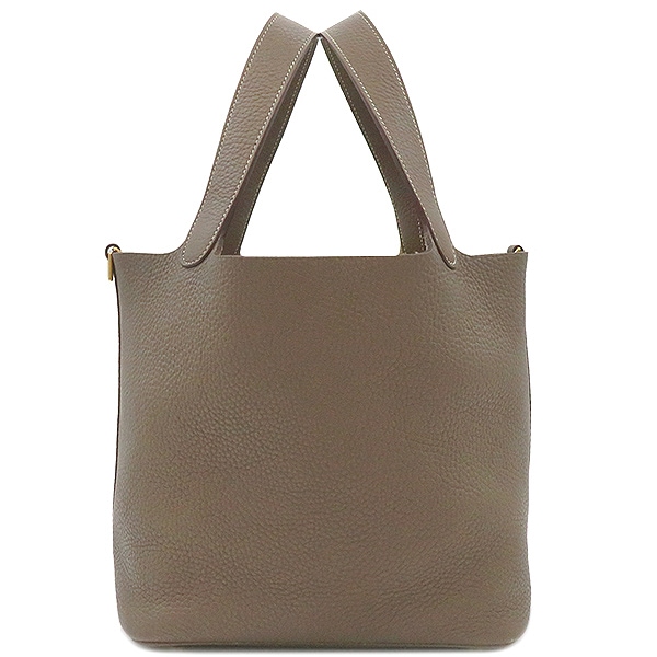 エルメス HERMES ハンドバッグ ピコタンロックMM トリヨンクレマンス エトゥープ ゴールド金具 グレージュ A刻印 【保存袋】【中古】