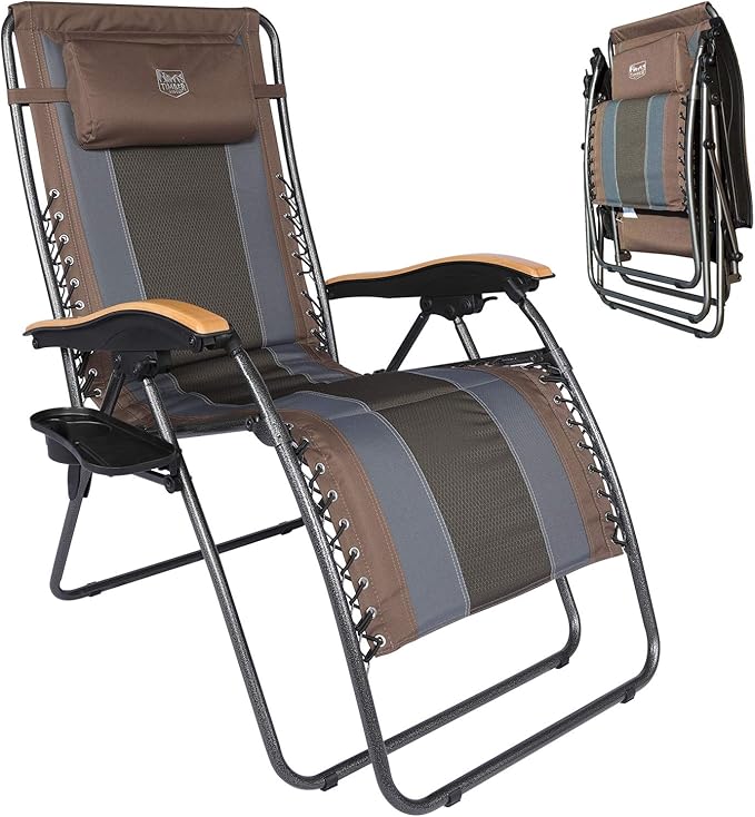 リクライニングチェア 折りたたみ 耐荷重160kg ワイド(座幅60cm) 角度調節 インフィニティチェア キャンプ カップホルダー付 枕つき 一人掛け ゼログラビティーチェア リラックスチェア 仮眠