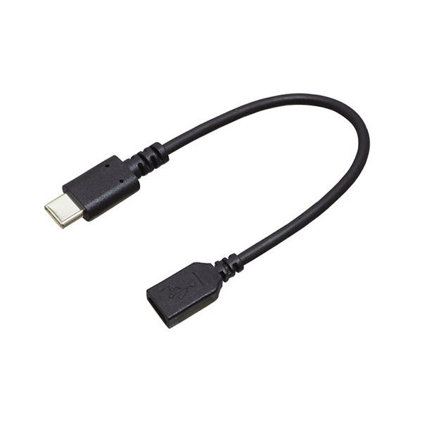 [5個セット]BAUT Type-C/micro変換ケーブルUSB2.0 3A 0.1m ブラック
