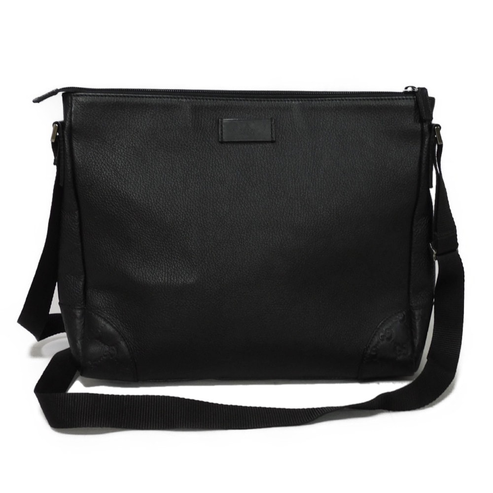 【中古】 ショルダーバッグ グッチシマ ダブルG ロゴ エンボス クロスボディ メッセンジャーバッグ GGシマ 257301