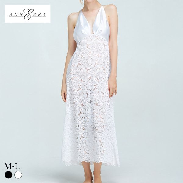 アンブラ Melodie レースコンビ ロングドレス セクシー ルームウェア ネグリジェ ワンピース