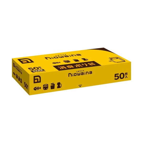 （まとめ）日本サニパック ニオワイナ消臭袋 白半透明 310x350mm 1箱（50枚）[x10]