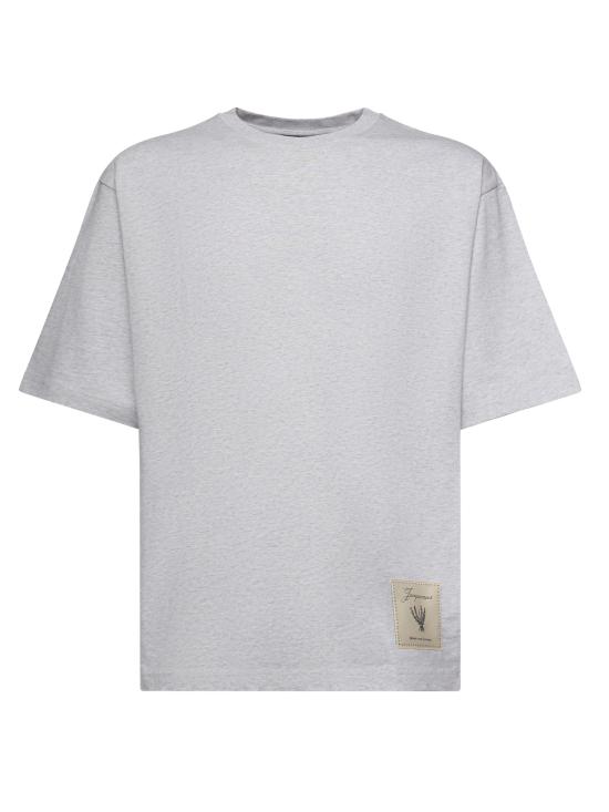 JACQUEMUS Men T-Shirts TSM00624AJ00045 9CI ROSEMARY LABEL GREY