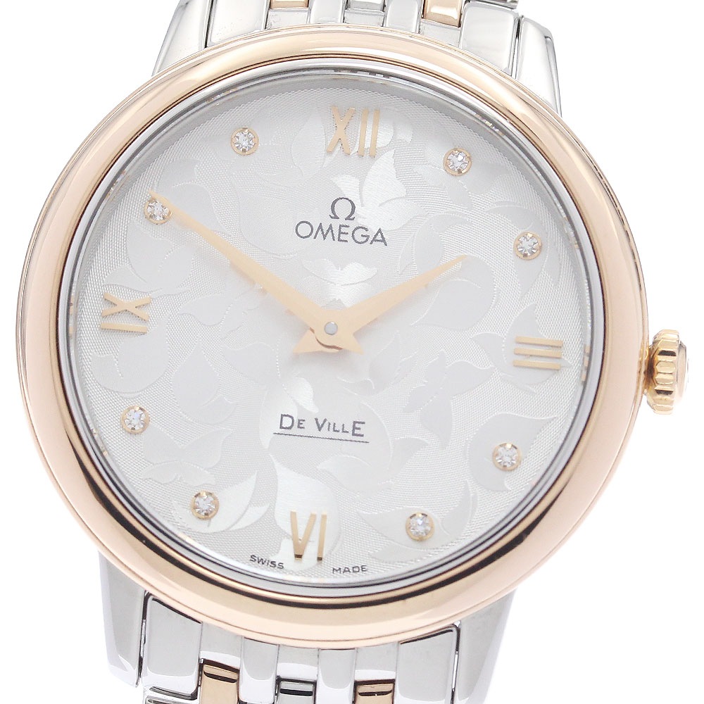 オメガ OMEGA 424.20.33.60.52.001 デビル プレステージ バタフライ 8Pダイヤ クォーツ レディース 良品 _958909【中古】