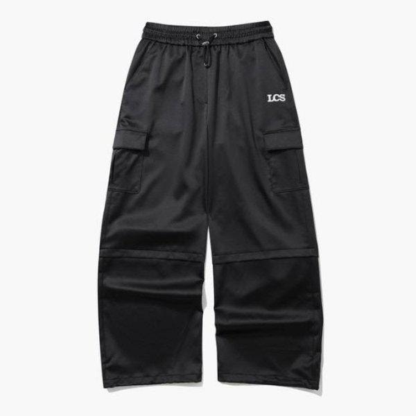 パンツ JQS QQ122OPT21-BLK ウーマンズ サテン ワイド カーゴ パンツ / BLACK