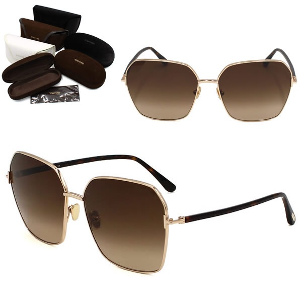 サングラス FT0839/S 52F 62 サングラス EYEWEAR ノーズパッド メンズ レディース ユニセックス ローズゴールド ブラウングラデーション